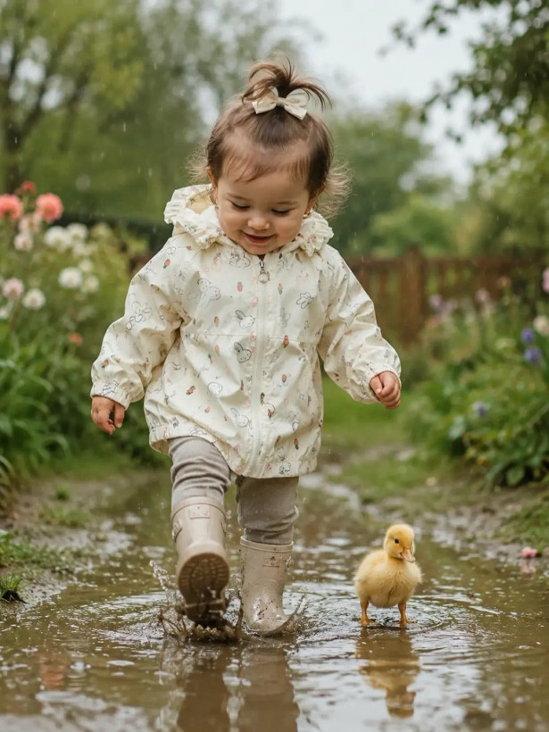بارونی دخترانه طرح خرگوش و هویج